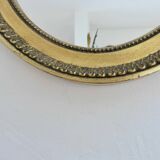 Louis Philippe oval gold wall mirror, 1950s