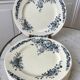 Set of 8 flat plates Terre de Fer Salins model "Rocailles" late nineteenth