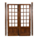 Pair of oak partition doors with small panes, 20th century.