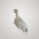 Lampe canard en bronze argenté Maison Charles, début 20e