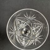 6 crystal wine glasses cut xxth