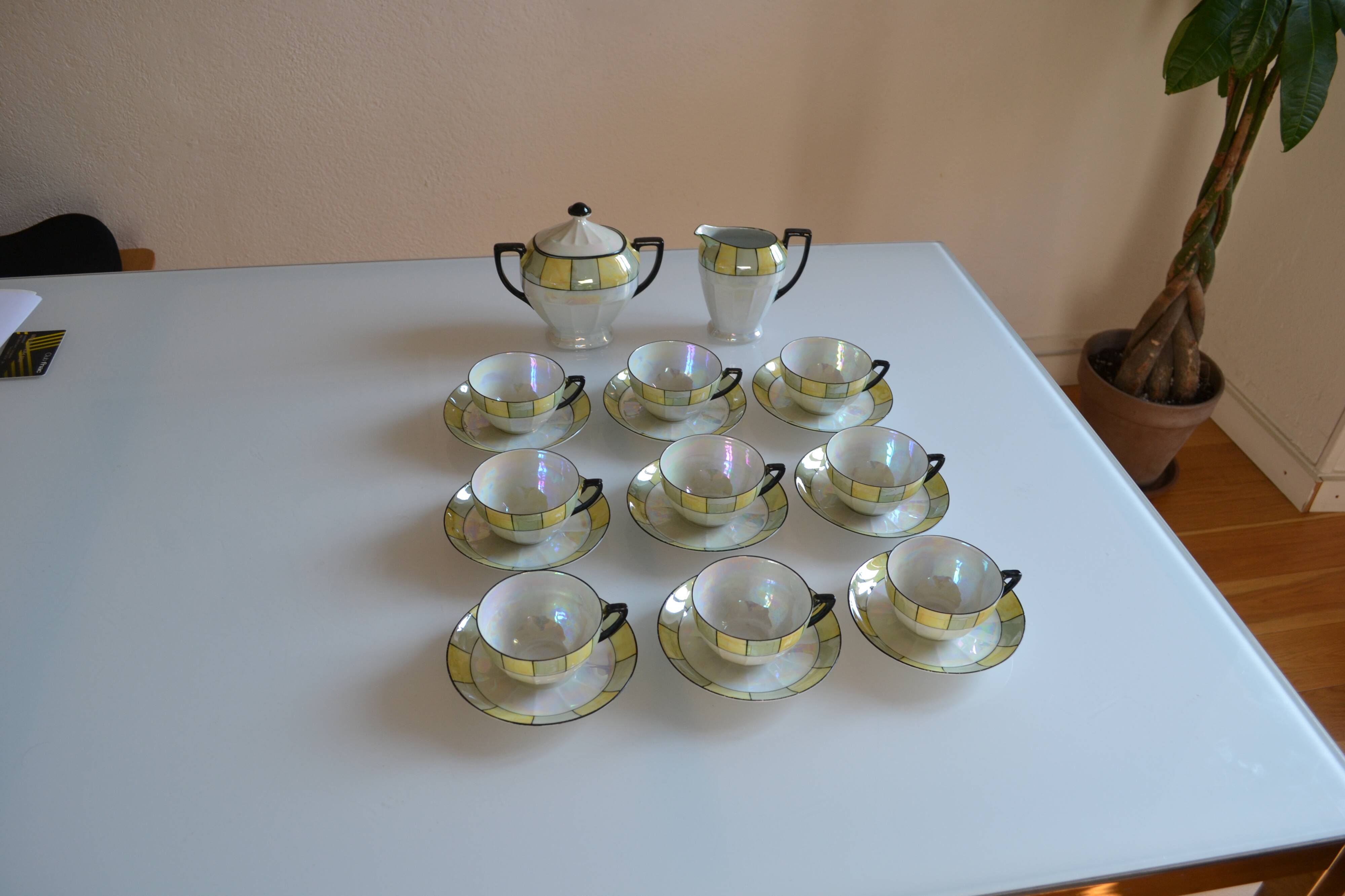 Art Deco porcelain tea or coffee set Czechoslovakia 1930