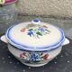 Soup tureen, Elorn model, Digoin and Sarreguemines, France, carnation motifs