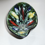 Former cup tripod signed A.Dressinval bright colors France