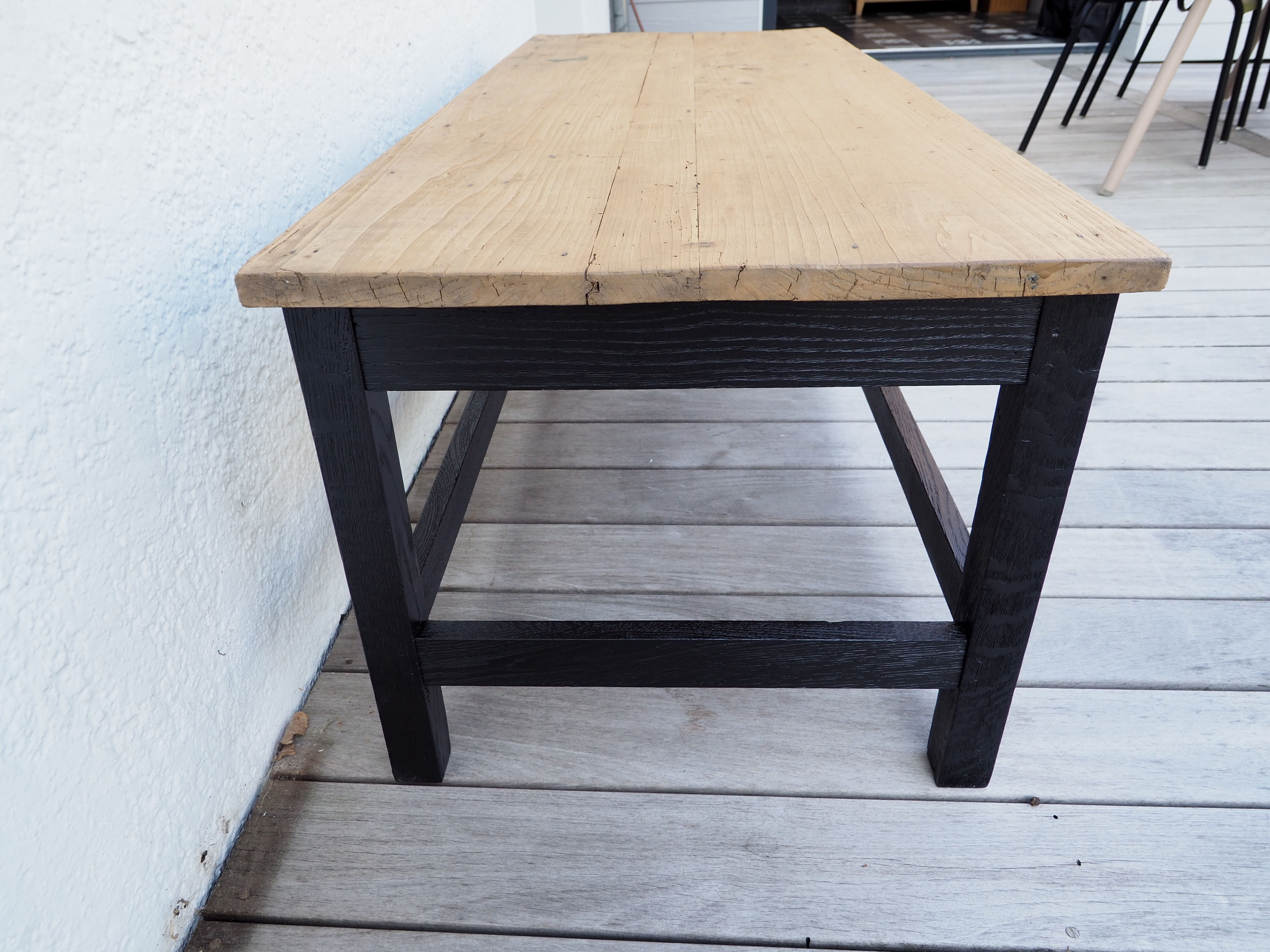 Oak and pine coffee table
