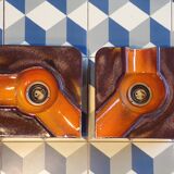 Pair of ceramic wall lights 1970 Pan Leuchten