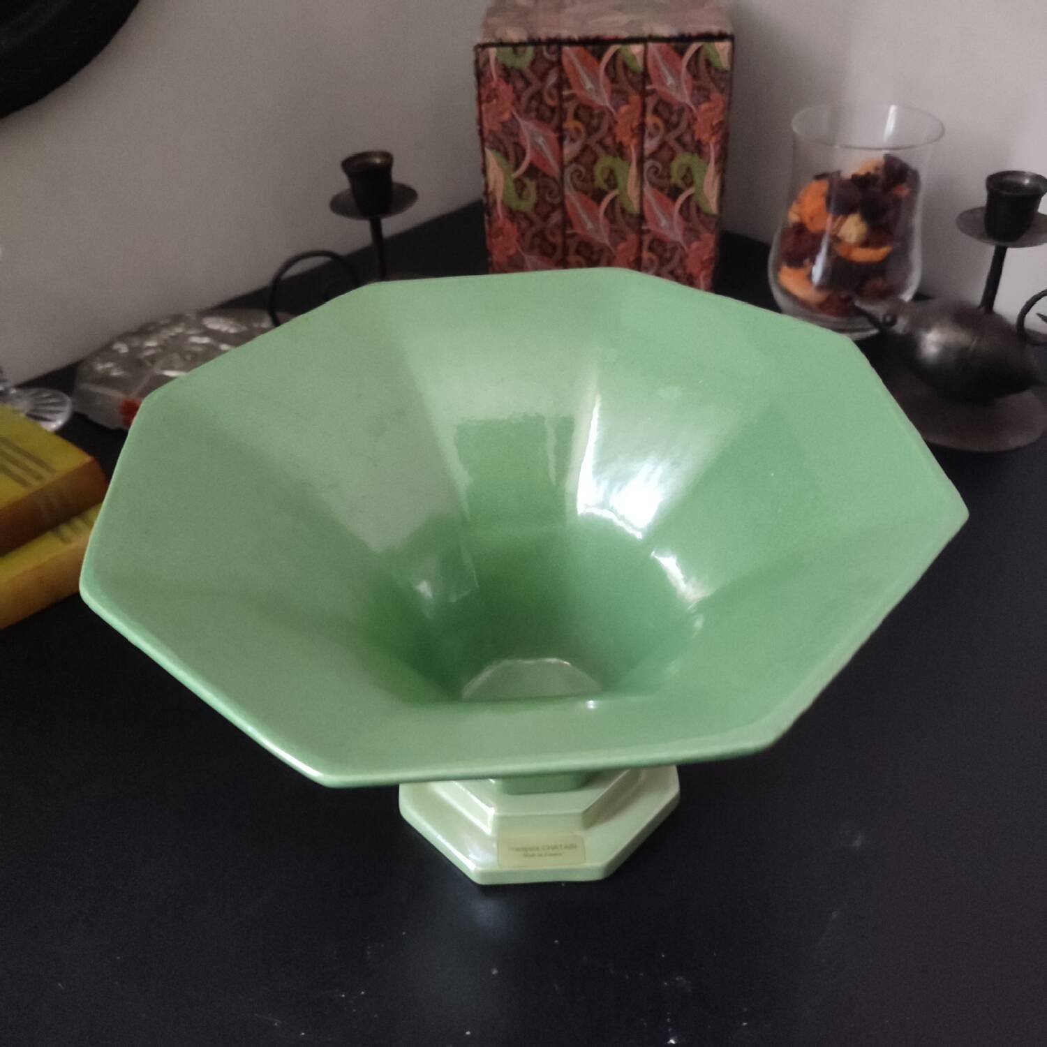 Coupe François Chatain céramique vert émeraude