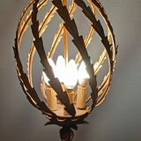 Golden metal chandelier