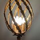 Lustre en métal doré