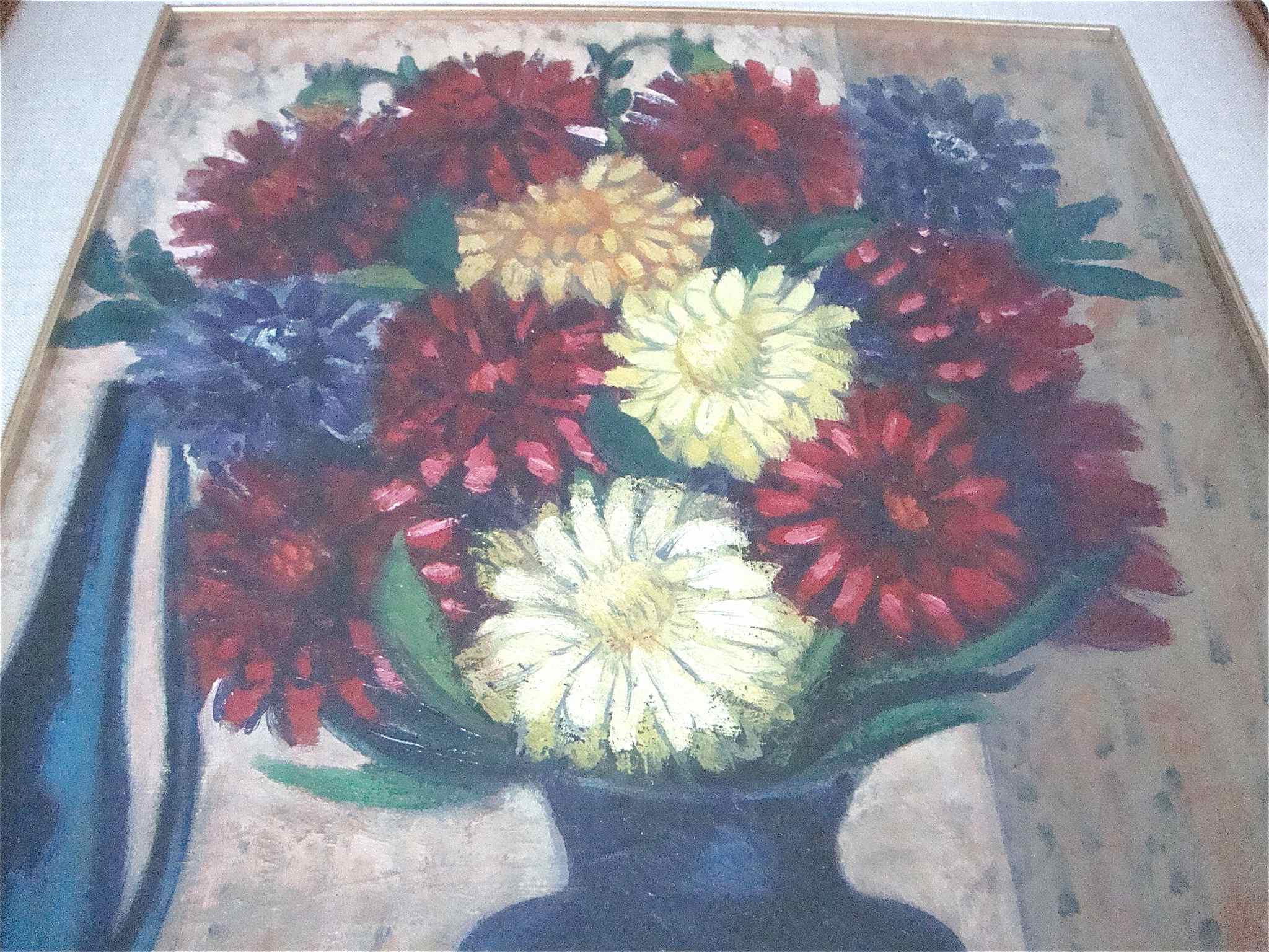 Old painting dahlias