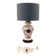Lampe en porcelaine de Paris bleue et blanche peinte à la main, vers 1980