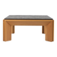 Brutalist coffee table with natural stone top, 1970s