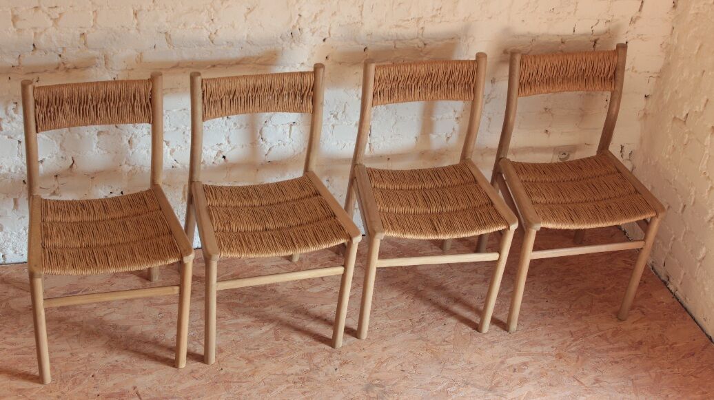 Set of 4 vintage chairs "weekend" by Pierre Gautier Delaye 1955