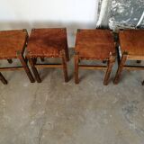 Set de 4 tabourets de ferme