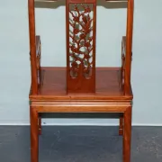 Vintage Oriental Armchair in Carved Teak, China