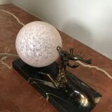 Art deco deer table lamp
