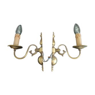 Pair of candlestick wall lamps