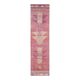 Tapis coureur vintage en laine et coton turc noué à la main rose 87x328