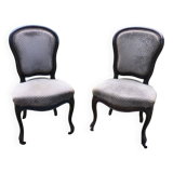 Pair of rosewood medallion chairs