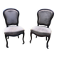 Pair of rosewood medallion chairs