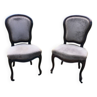 Pair of rosewood medallion chairs