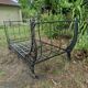 rare Napoleon III cast iron and wrought iron sofa bed, 19th century