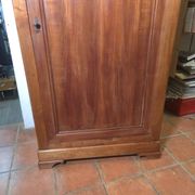 Louis Philippe style solid cherry wood bonnetière wardrobe