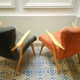 Armchairs Zig Zag scandinavian 50 60 years