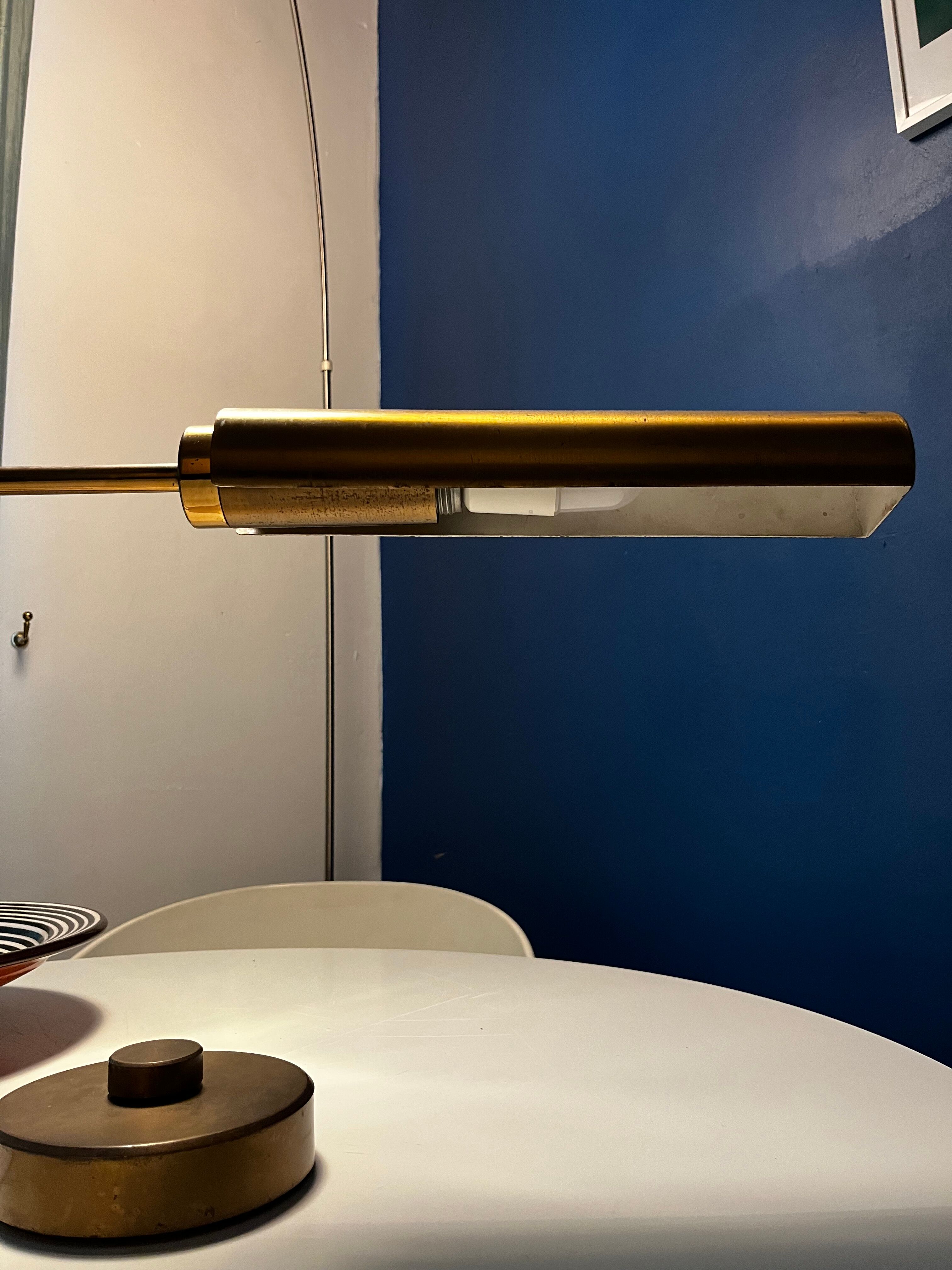 1970s brass desk lamp