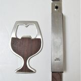 Two bottle opener rosewood steel vintage design