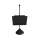 Minimalist Black Italian Magazine Rack by Porada Arredi, 1980s