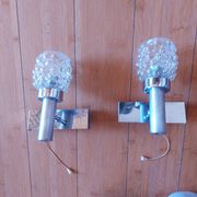 Pair of vintage 70's wall lights