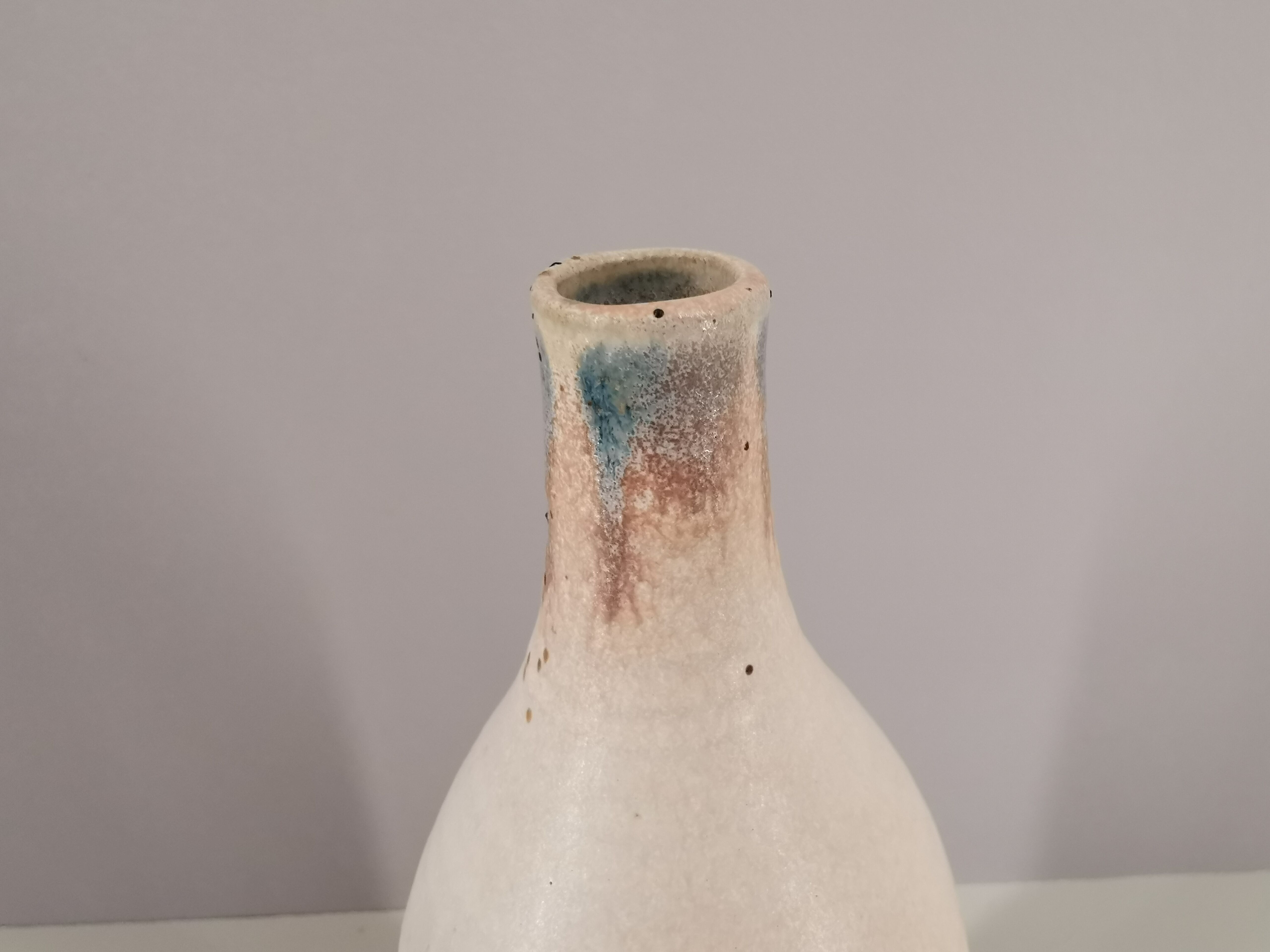 French soliflore vase in enamelled sandstone