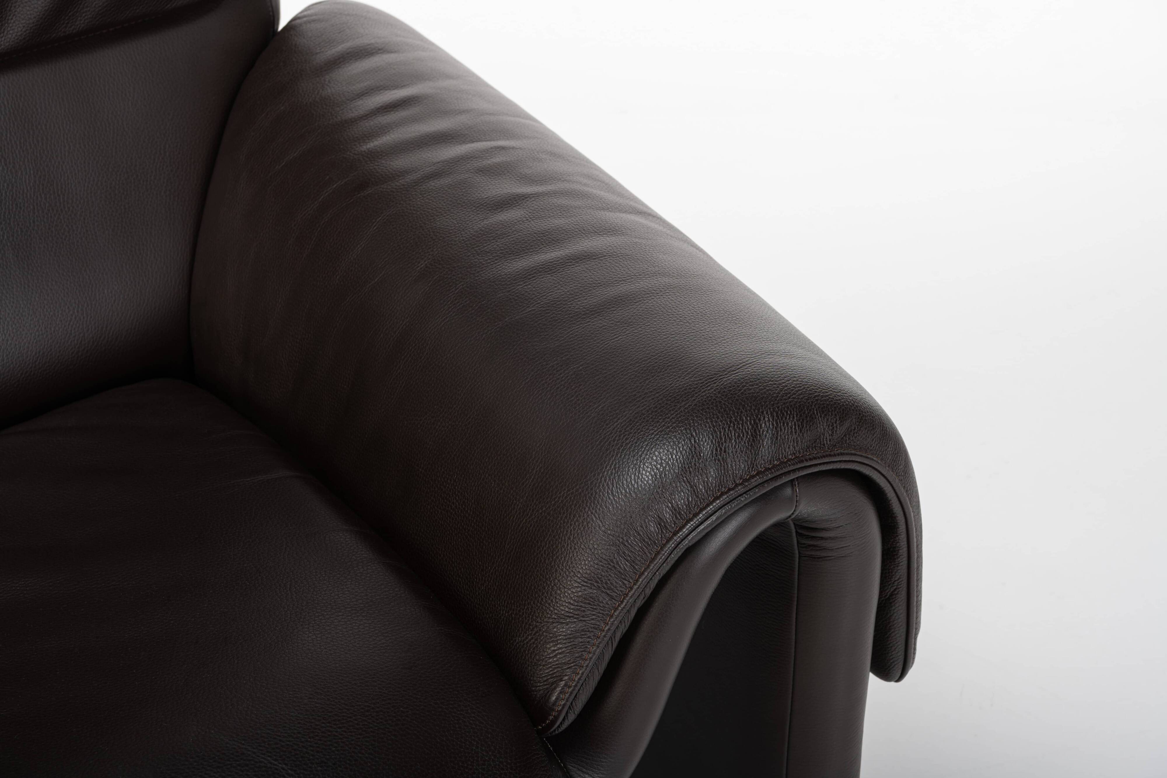 DS-2011 Sofa by De Sede, dark brown leather lounge