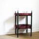 Wooden serving trolley with removable trays