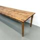 Large XXL farmhouse table in solid pine with 1950s tapered legs.