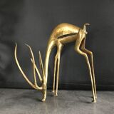 Gazelle ou antilope d’afrique, en laiton massif