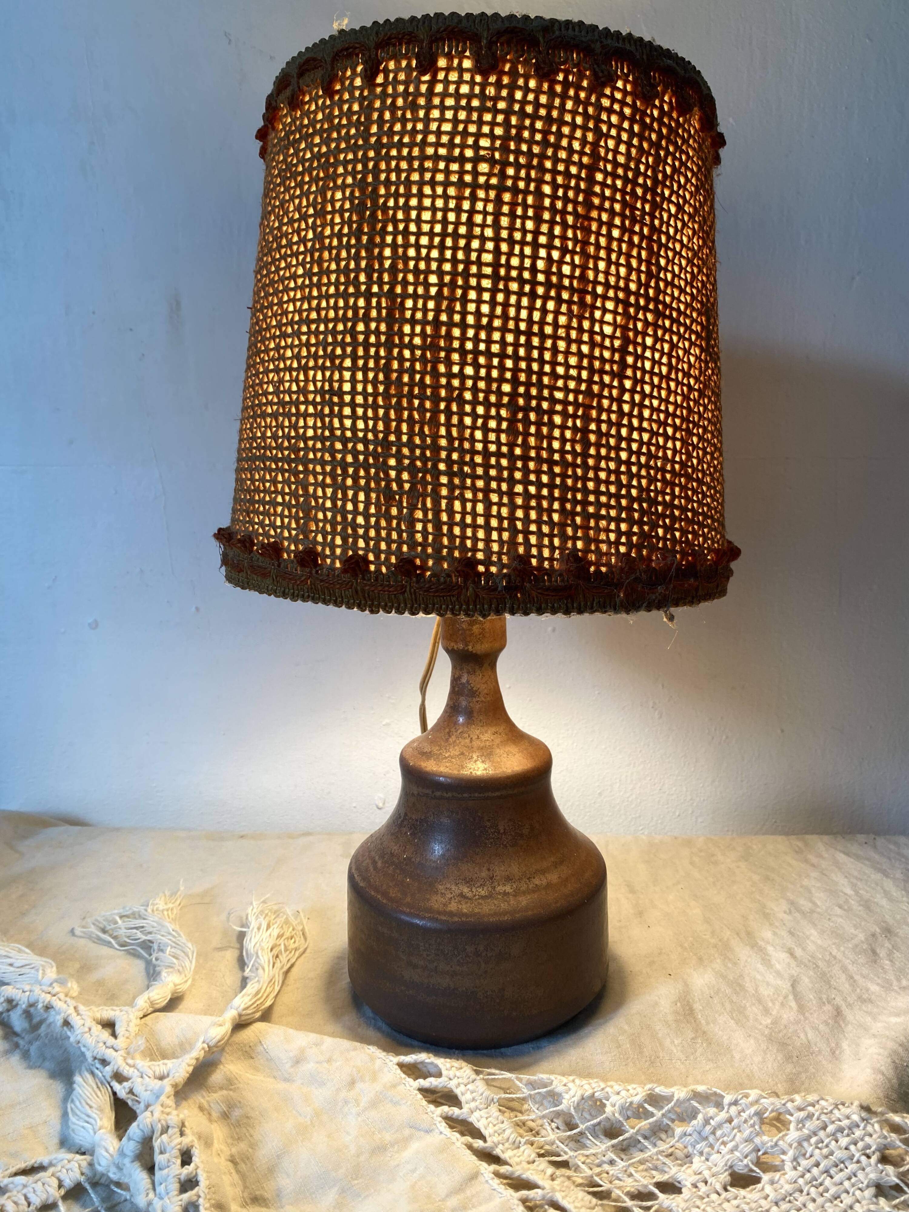 70s stoneware ceramic floor lamp, 42 cm