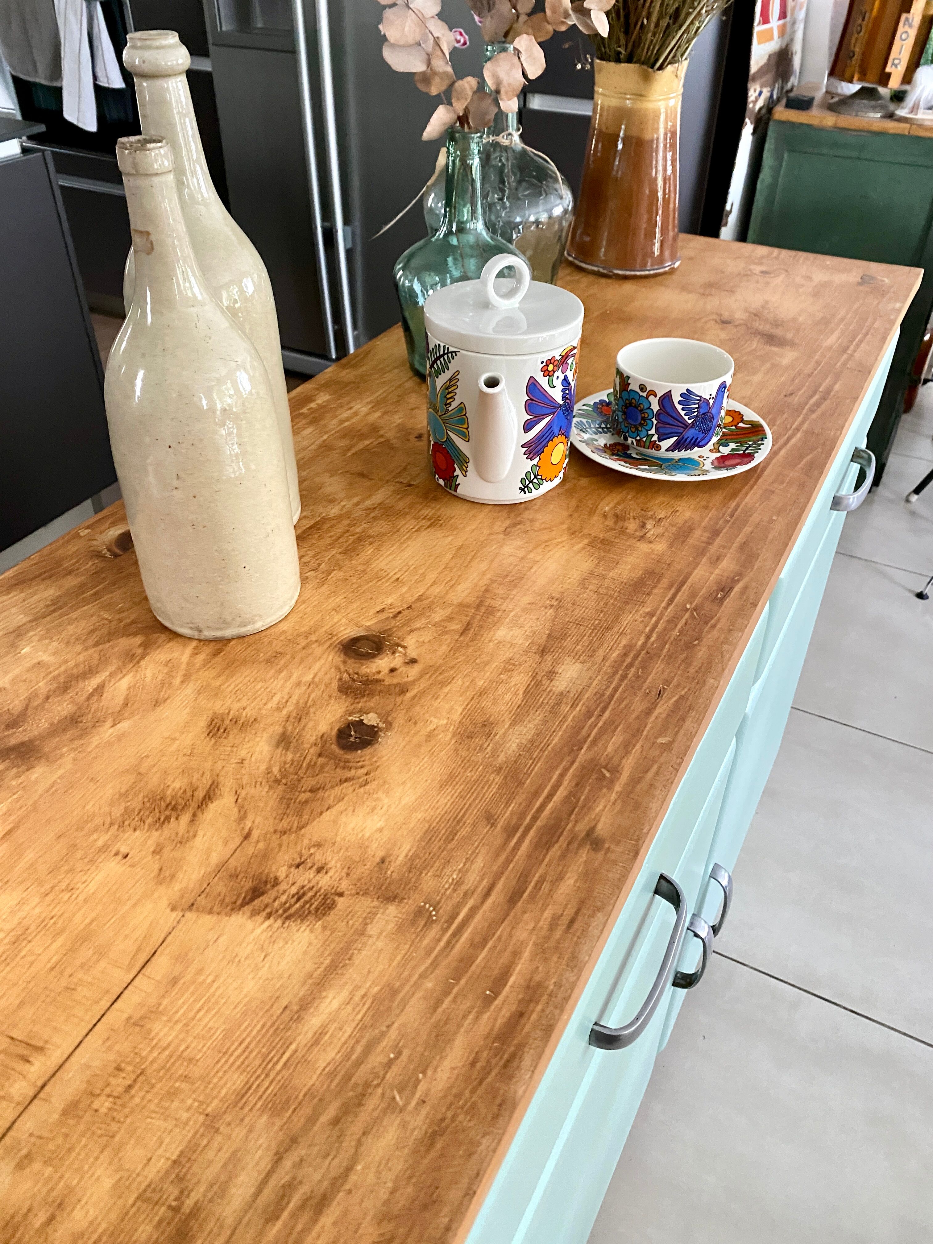 Vintage mint green buffet