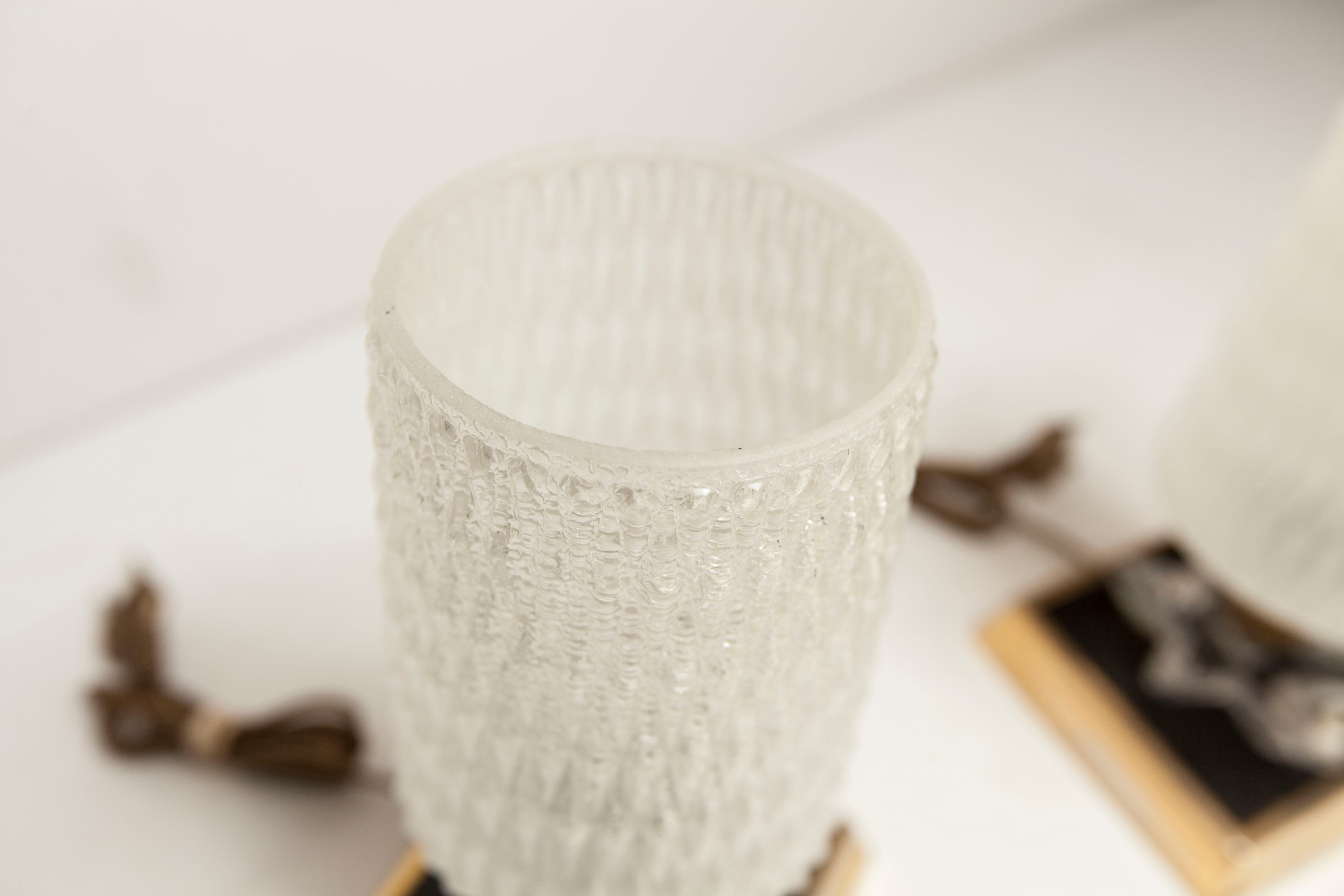 Paire de lampes de chevet 1960 laiton verre etoile