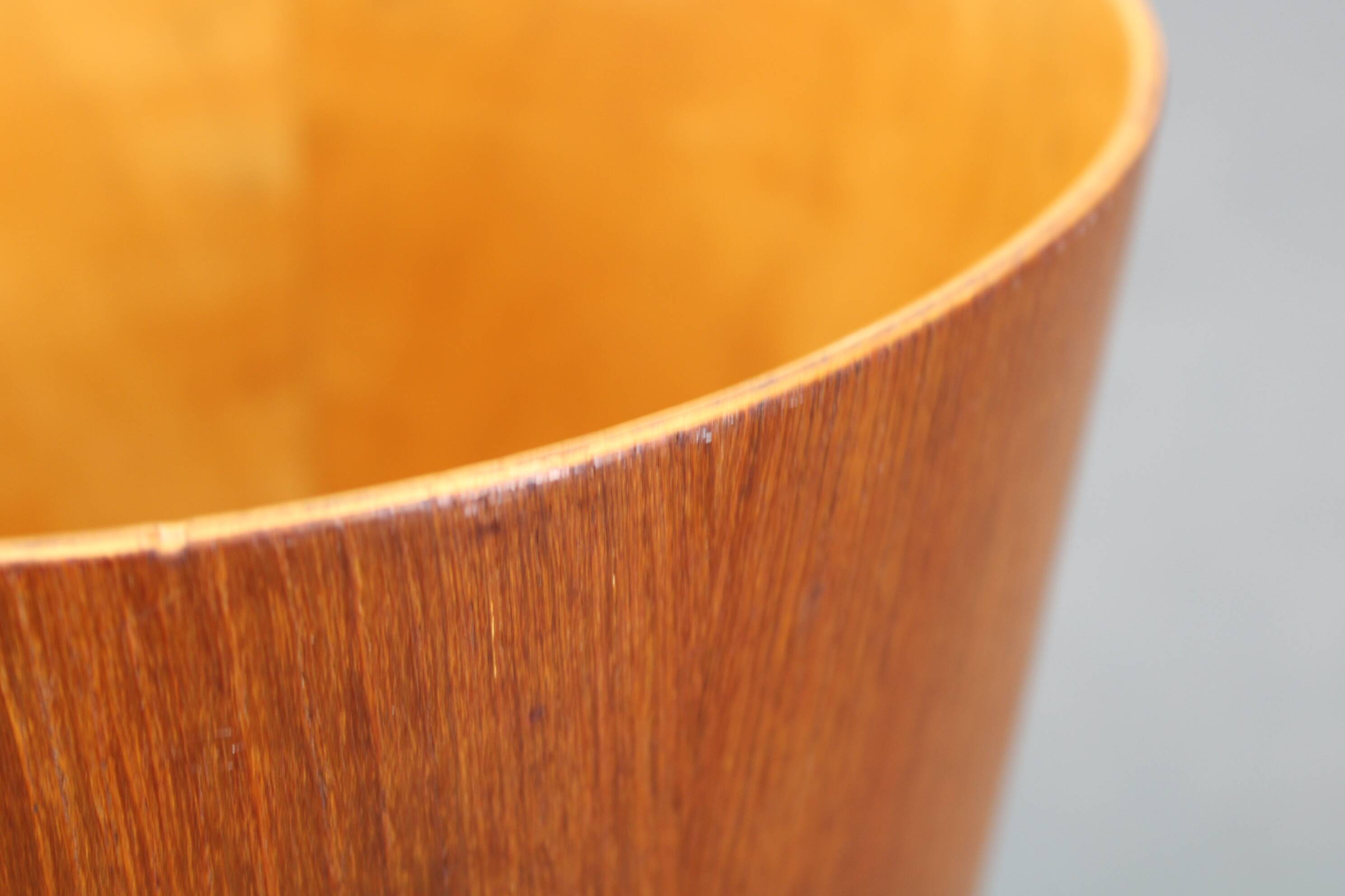 Panier en papier en teck suédois des années 1960, conçu par Martin Åberg pour Servex.