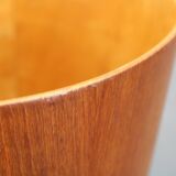 Panier en papier en teck suédois des années 1960, conçu par Martin Åberg pour Servex.