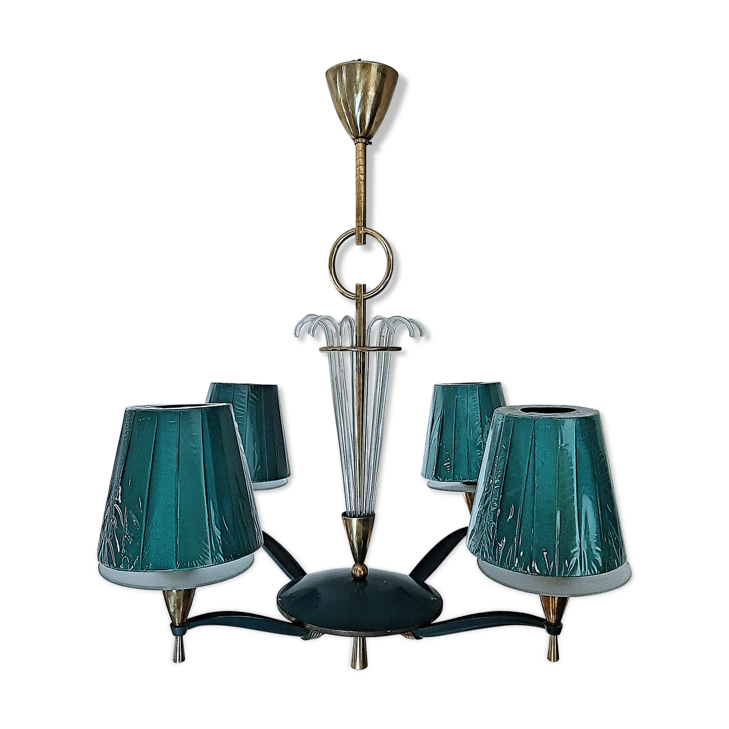 Chandelier of the end of the era art deco design 1940s