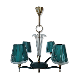 Chandelier of the end of the era art deco design 1940s