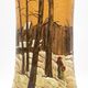 Art Nouveau vase DLG Legras, winter landscape painted with enamels, circa 1900.