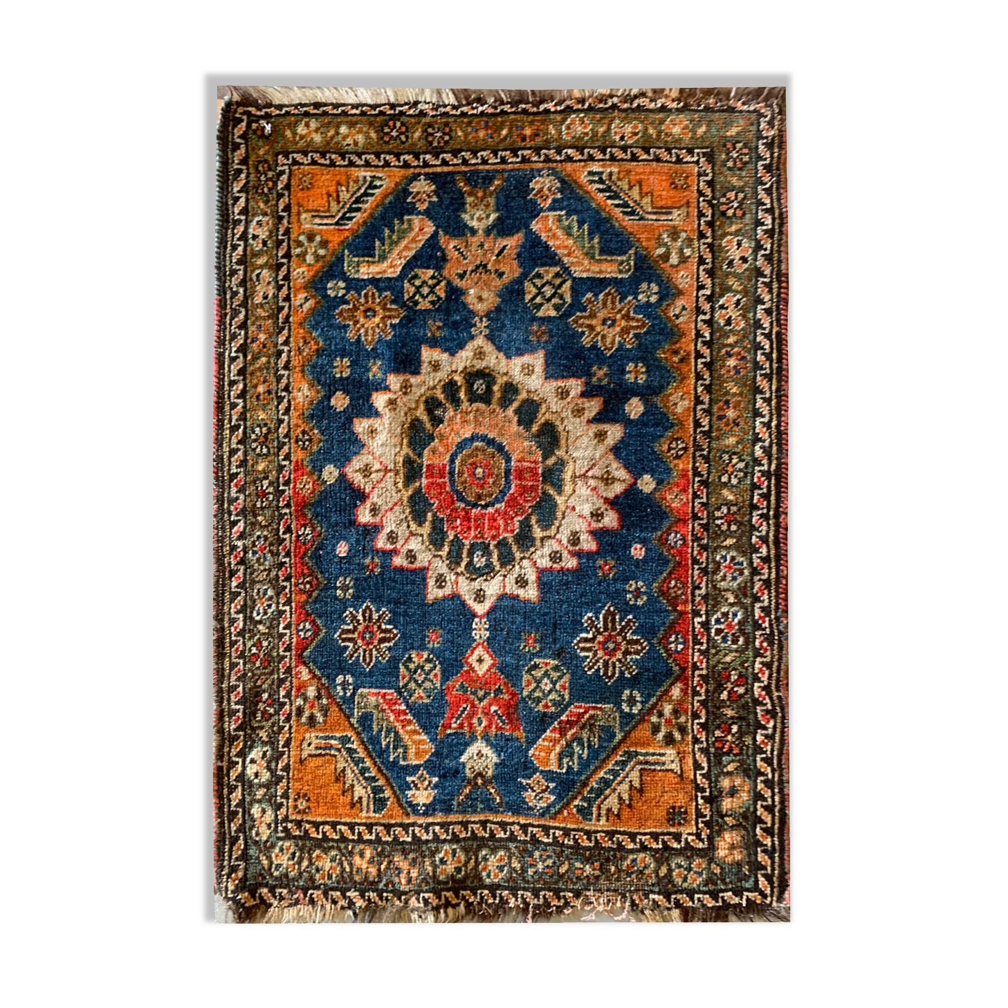 Small handwoven oriental persian hamadan rug- 46x80cm