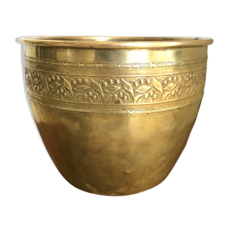 Early 20th century brass pot cover