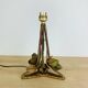 Art Deco lamp in gilded wrought iron with roses