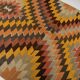 5x8 Orange & Brown Tribal Vintage Kilim Rug, 149x253Cm