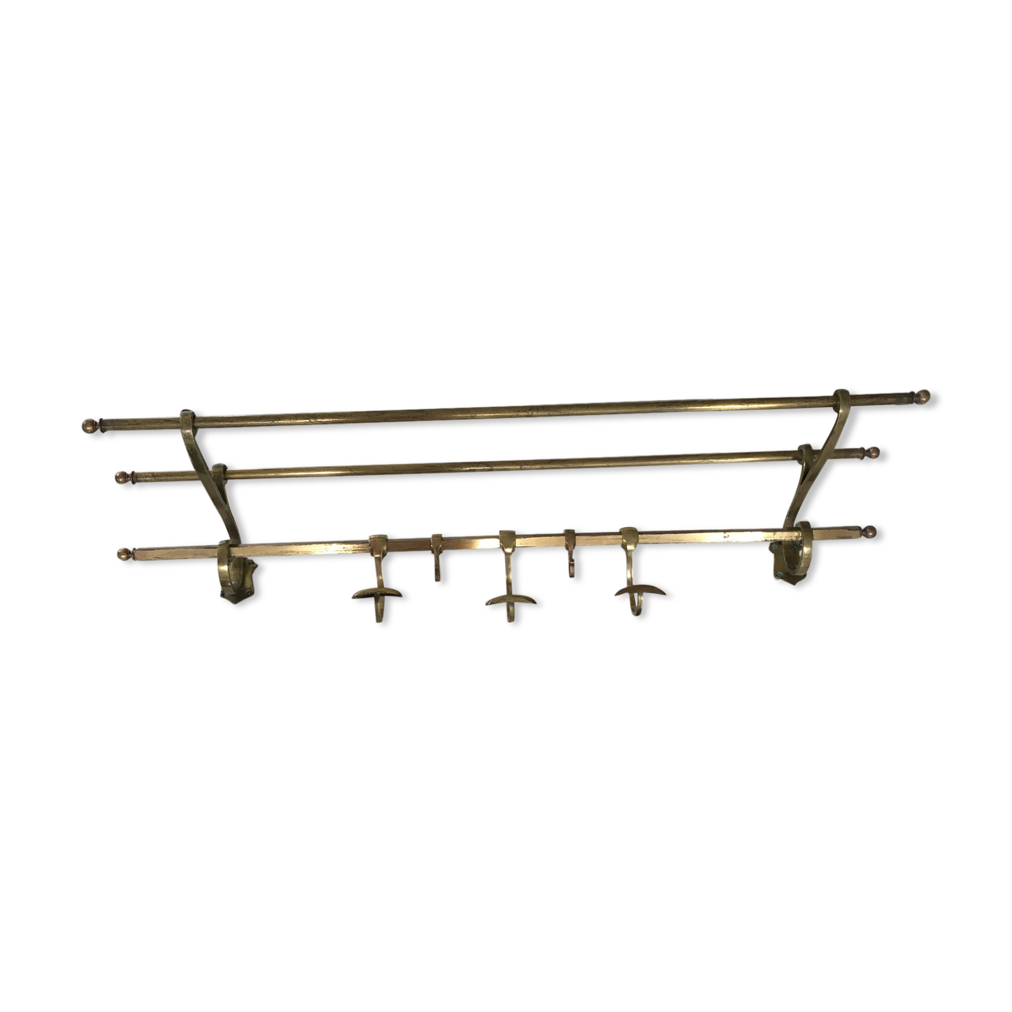 Brass coat rack